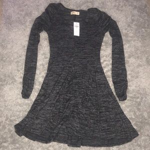 Hollister XS grey/black long sleeve dress